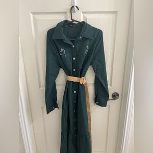 XL green shein dress like new!